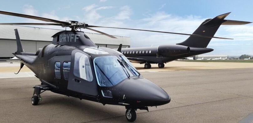 Helicopter airport transfer to private jet
