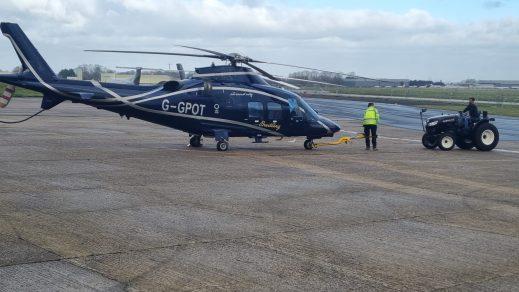 Helicopter on the airport apron | Battersea Helicopter Helicopter on the airport apron