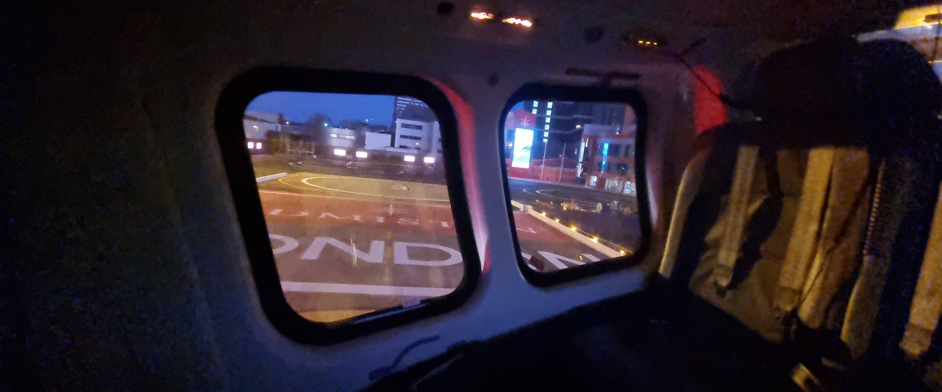 Helicopter on approach to London Heliport