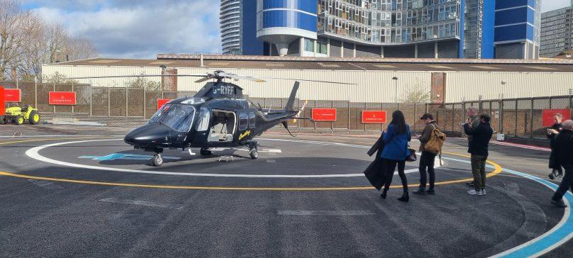 London Helicopter loading | Battersea Helicopter London helicopter loading